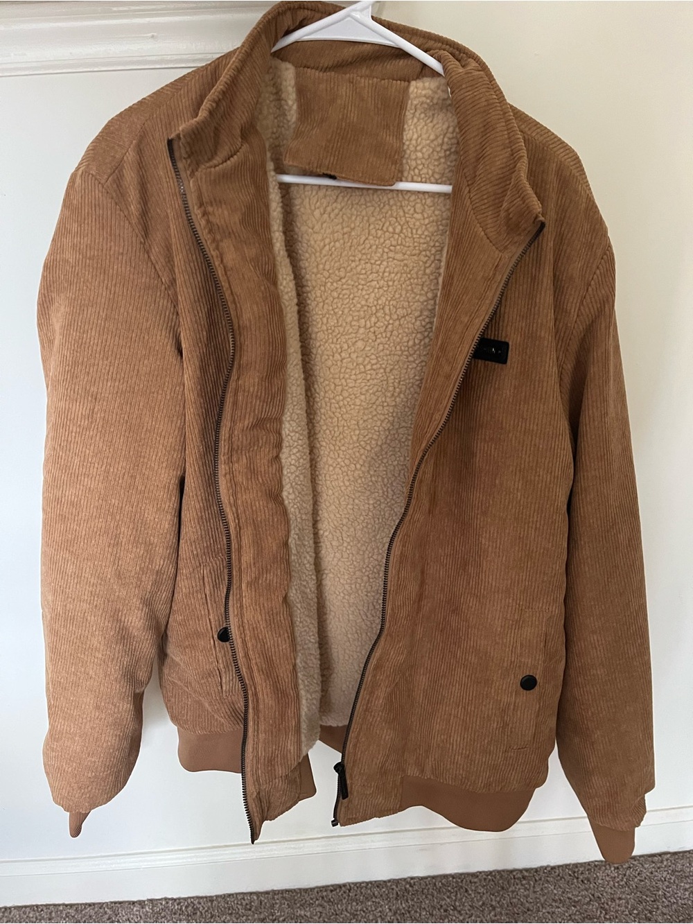 Men's Corduroy Sherpa Lined Jacket - Brown